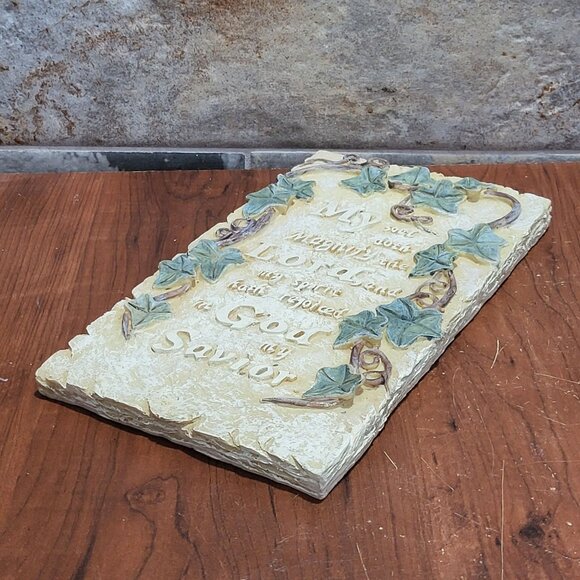 Plaster Wall Plaque Christian Inspirational Quote My Soul doth Magnify the Lord - Picture 9 of 11